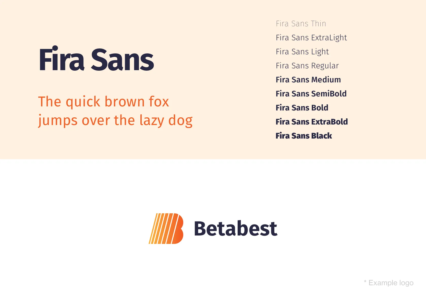 Example Logo with Fira Sans