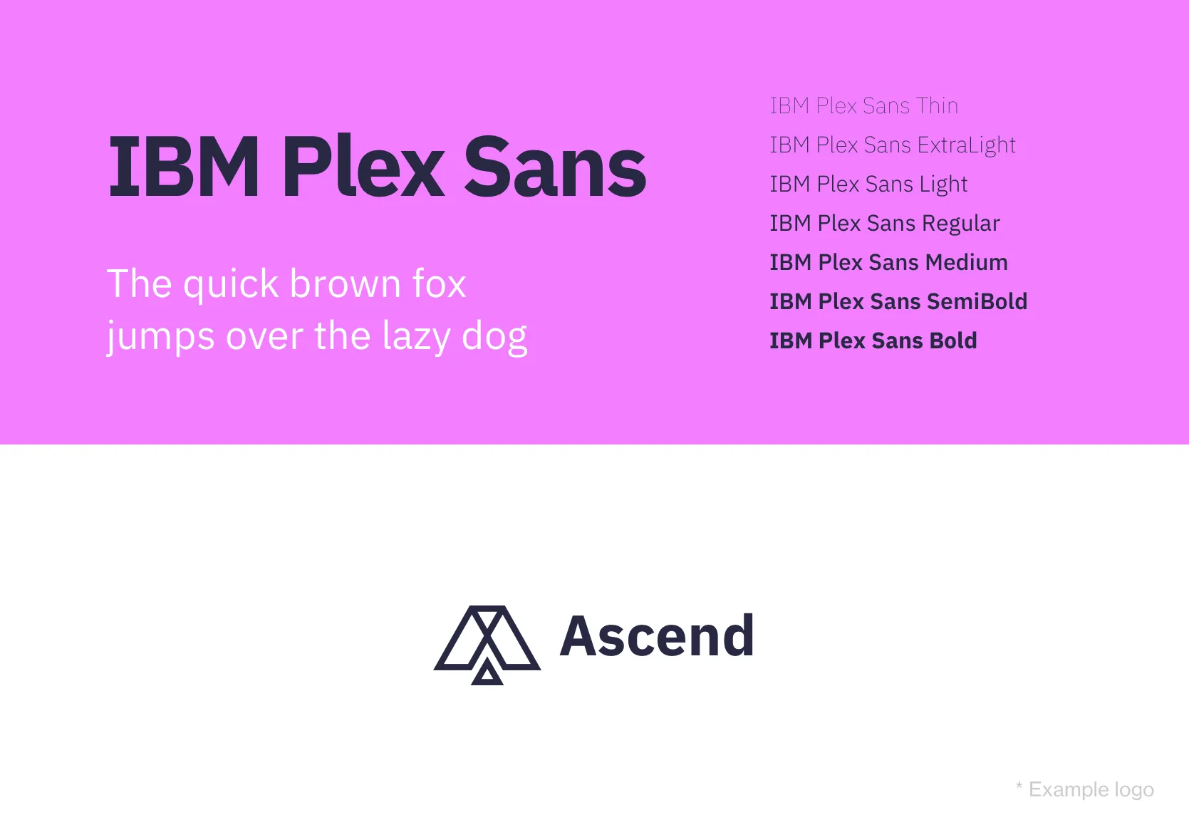 Example Logo with IBM Plex Sans