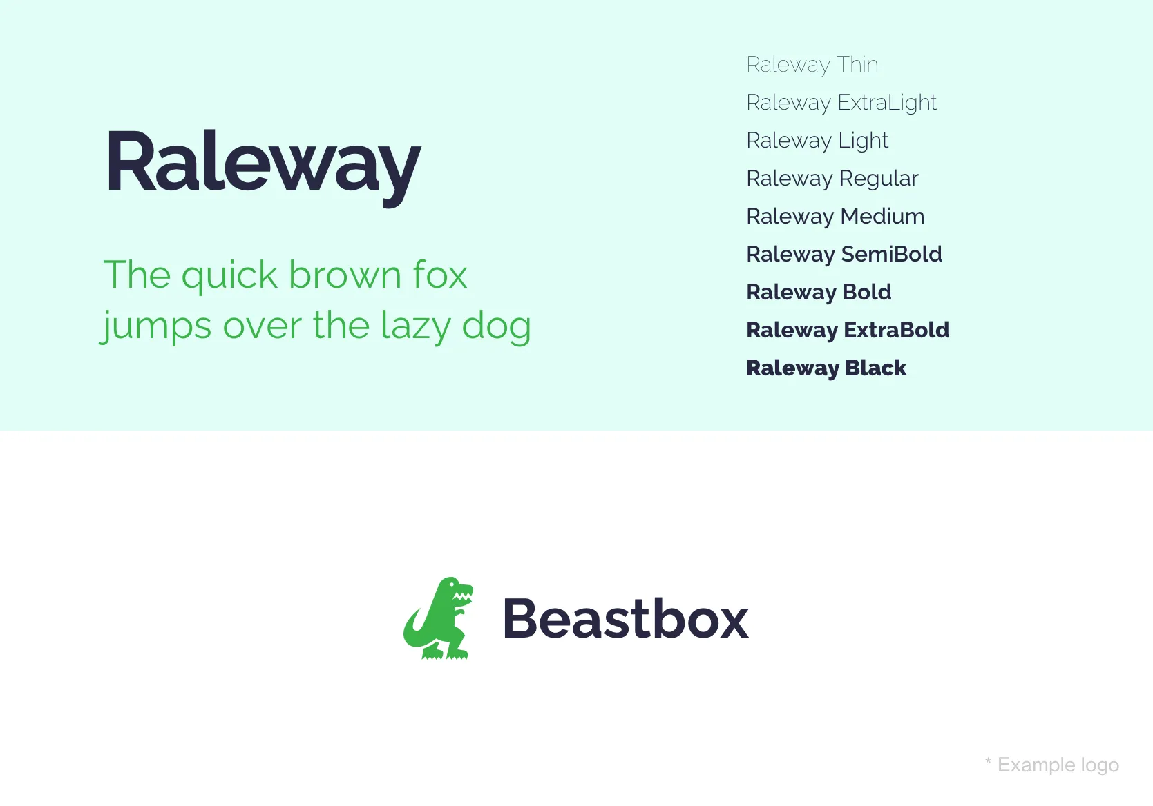 Example Logo with Raleway