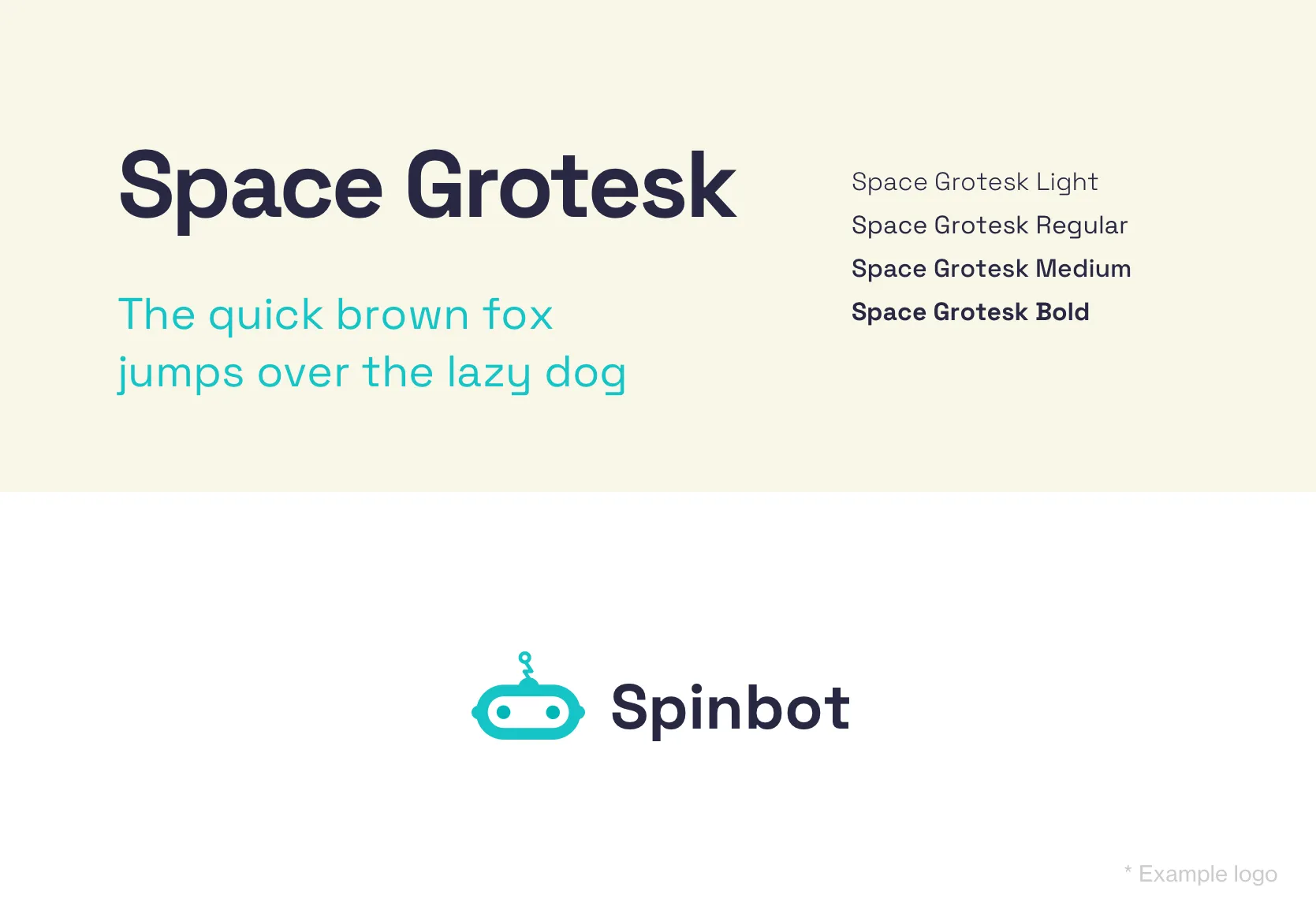 Example Logo with Space Grotesk