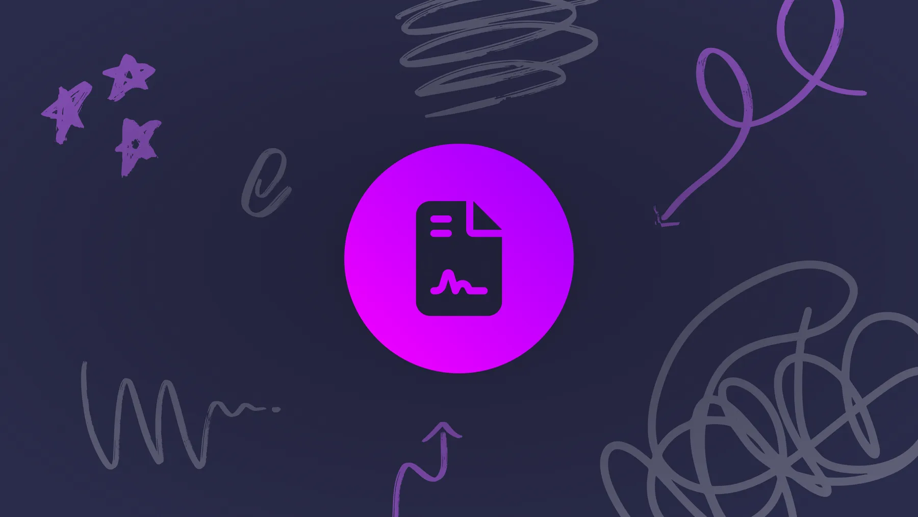 Contract icon with multiple scribbles