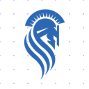 Blue Spartan Helmet X post mockup