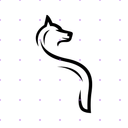 Stylish Black Dog logo