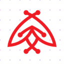 Abstract Red Bee X post mockup