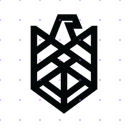 Black Modern Shield Eagle