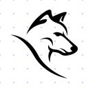 Alpha Black Wolf Head X post mockup