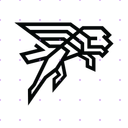 Black Winged Lion X post mockup