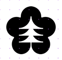Flower Pine Tree logo