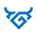 Abstract Blue Bull Head