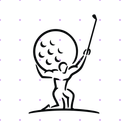 Golf Atlas Logo X post mockup