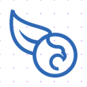 Circle Flying Blue Eagle X post mockup