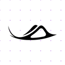 Minimalist Black Stingray logo