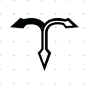 Black Elegant Letter T