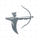 Stylized Silver Archer logo