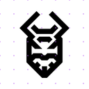 Black Viking Head Logo Tough Modern Viking X post mockup