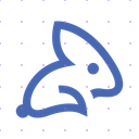 Minimalist Blue Rabbit