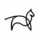 Line Art Black Horse logo