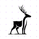 Powerful Black Deer app mockup