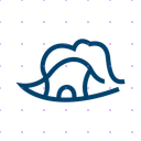 Playful Blue Elephant X post mockup