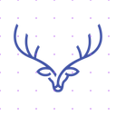 Blue Deer Head X post mockup