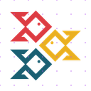 Abstract Swimming Fish logo
