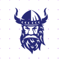 Powerful Blue Viking logo