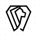 Abstract Shield Lion logo