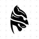 Black Tiger Head X post mockup