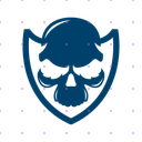 Human Blue Skull app mockup