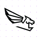 Modern Black Pegasus app mockup