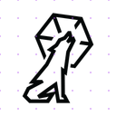 Black Howling Wolf app mockup