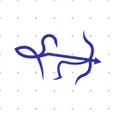 Abstract Art Archer Logo Blue Archer logo