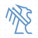 Minimalist Blue Griffin logo