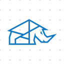 Minimalist Blue Rhino logo