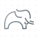 Silver Simple Elephant X post mockup