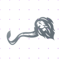 Silver Stylized Lion X post mockup