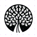 White Black Tree X post mockup