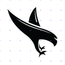 Minimalist Black Eagle X post mockup