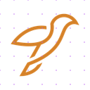 Brown Line Art Bird X post mockup