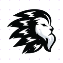 Black Lion Head app mockup