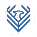 Modern Rising Blue Phoenix logo