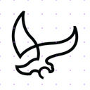 Line Art Black Flying Eagle X post mockup