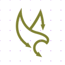 Lines Green Eagle Logo