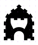 Castle Letter A X post mockup