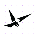 Minimalist Black Bald Eagle