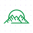 Line Art Green Mountain