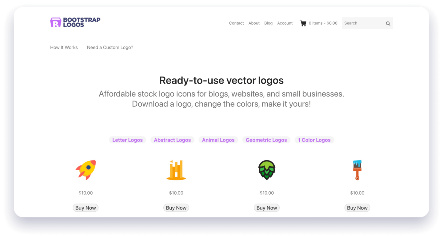 Online logo maker bootstrap logo store
