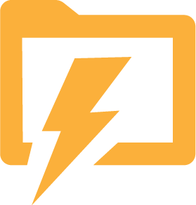 Lightning Folder Logo Bootstrap Logos